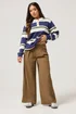 PixieGirl Petite Brown Pleated Formal Trousers - 14 Image 1
