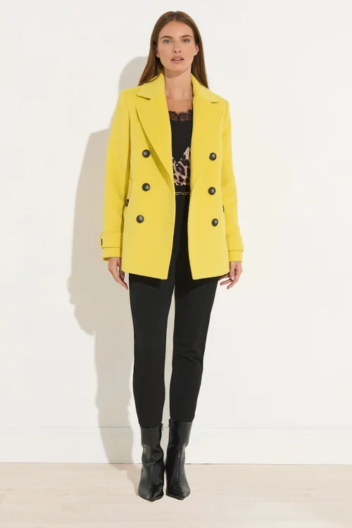 Star By Julien Macdonald Yellow Button Through Coat - 14 Image 3