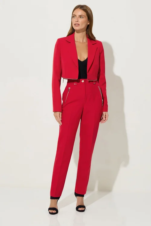 Star By Julien Macdonald Red Tailored Straight Leg Trousers - 18 Image 2