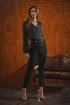 Star By Julien Macdonald Black Chain Blouse - Size 16 Clothing Image 1