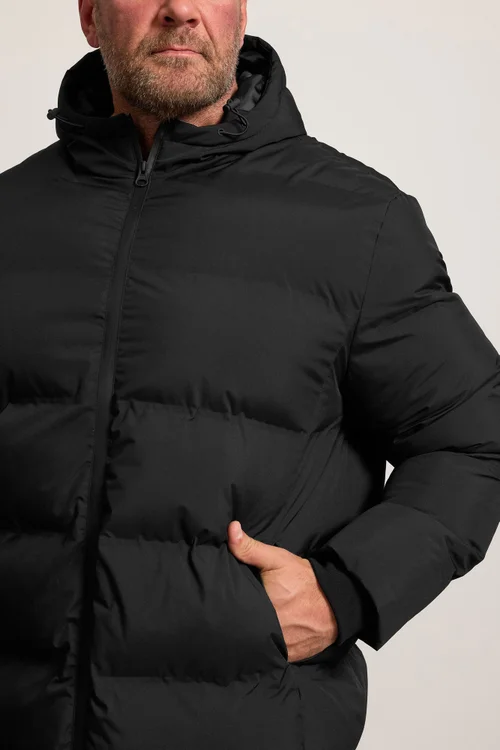 BadRhino Black Seamless Longline Puffer Jacket - 2XL Image 4