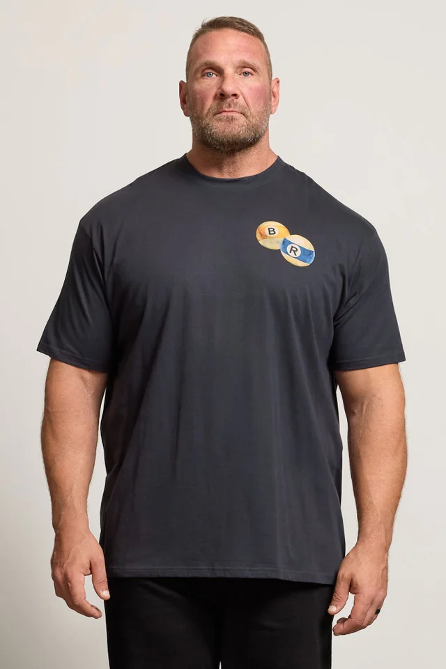 BadRhino Grey Billiards Club Graphic T-Shirt