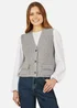 Yumi Grey Knitted Pullover Waistcoat - L Image 1