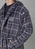 Tokyo Laundry Grey Check Print Dressing Gown - Extra Large Image 3