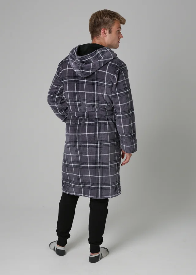 Tokyo Laundry Grey Check Print Dressing Gown