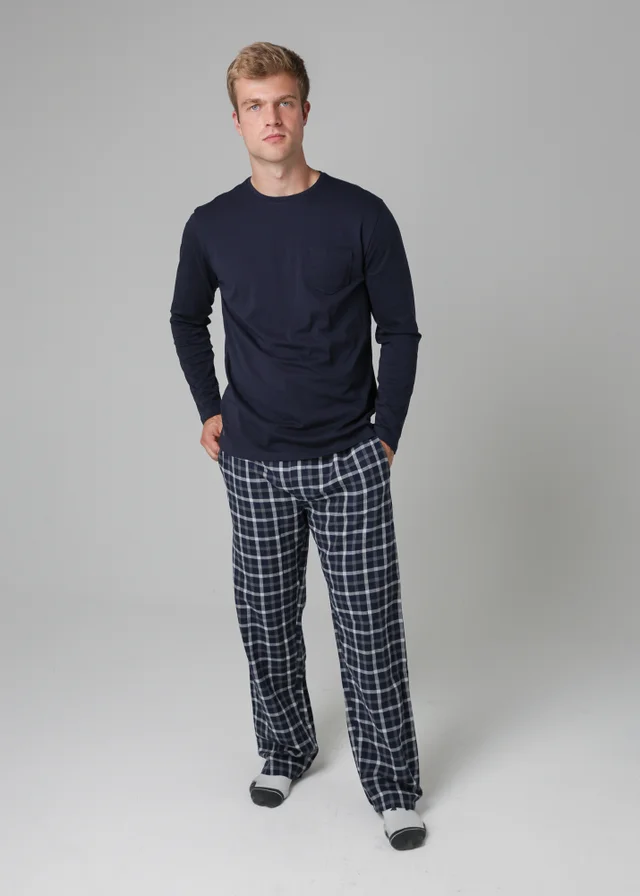 Tokyo Laundry Navy Cotton Long Sleeve Pyjama Set