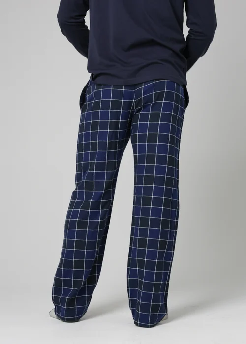 Tokyo Laundry Blue Cotton Checked Pyjama Trousers - Medium Image 2