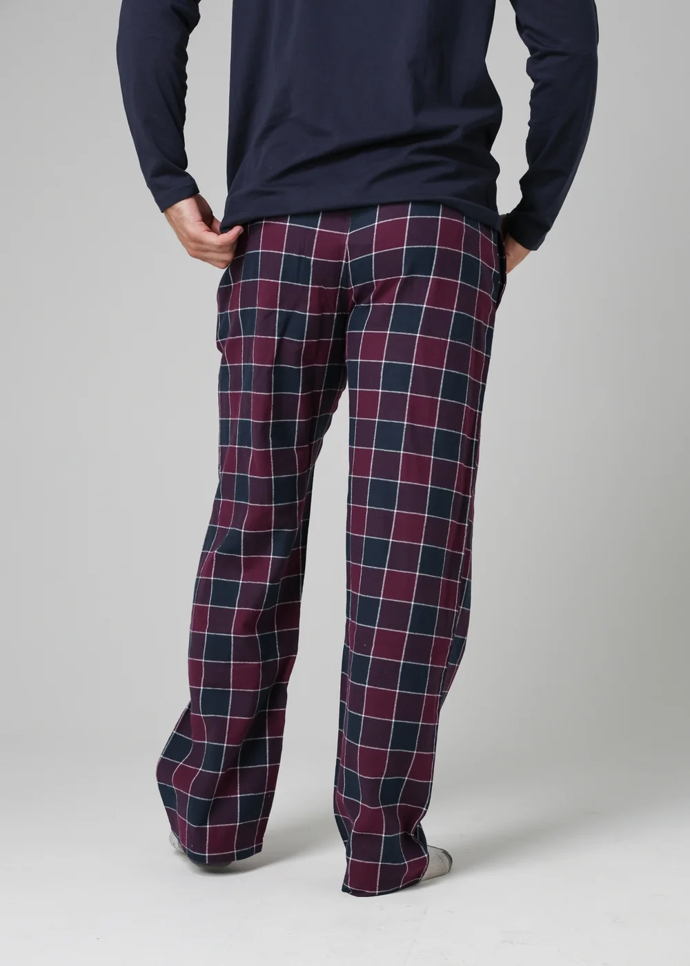 Tokyo Laundry Purple Cotton Checked Pyjama Trousers - XXL Image 2