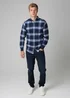 Tokyo Laundry Navy Cotton Printed Long Sleeve Shirt - Large Image 3
