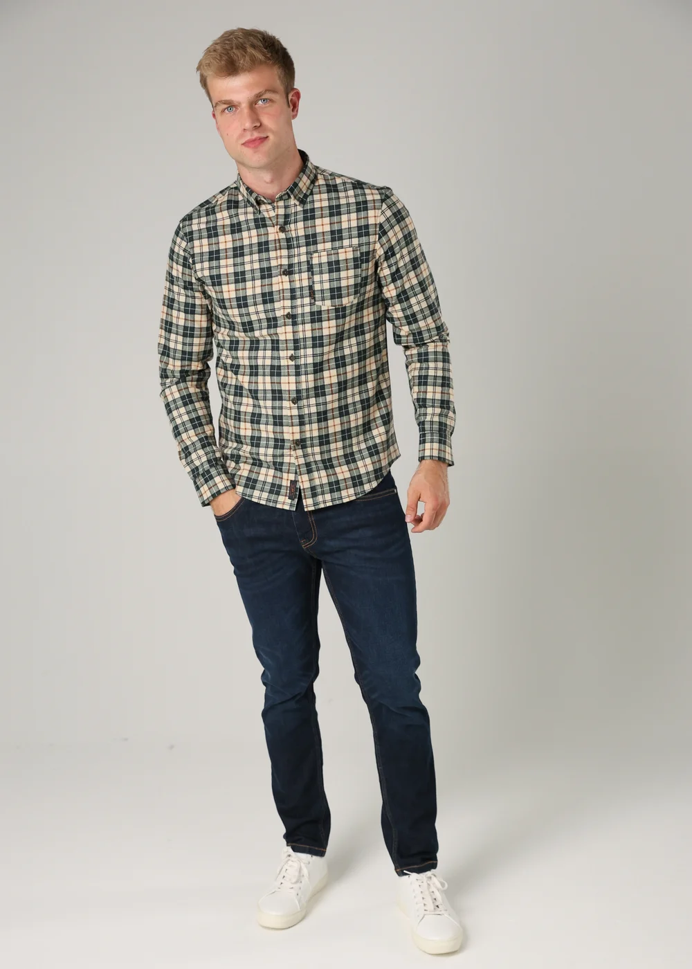 Tokyo Laundry Dark Green Cotton Printed Long Sleeve Shirt - 2XL Image 3