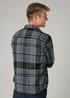 Tokyo Laundry Black Cotton Checked Long Sleeve Shirt with Sherpa Lining - Large Image 2