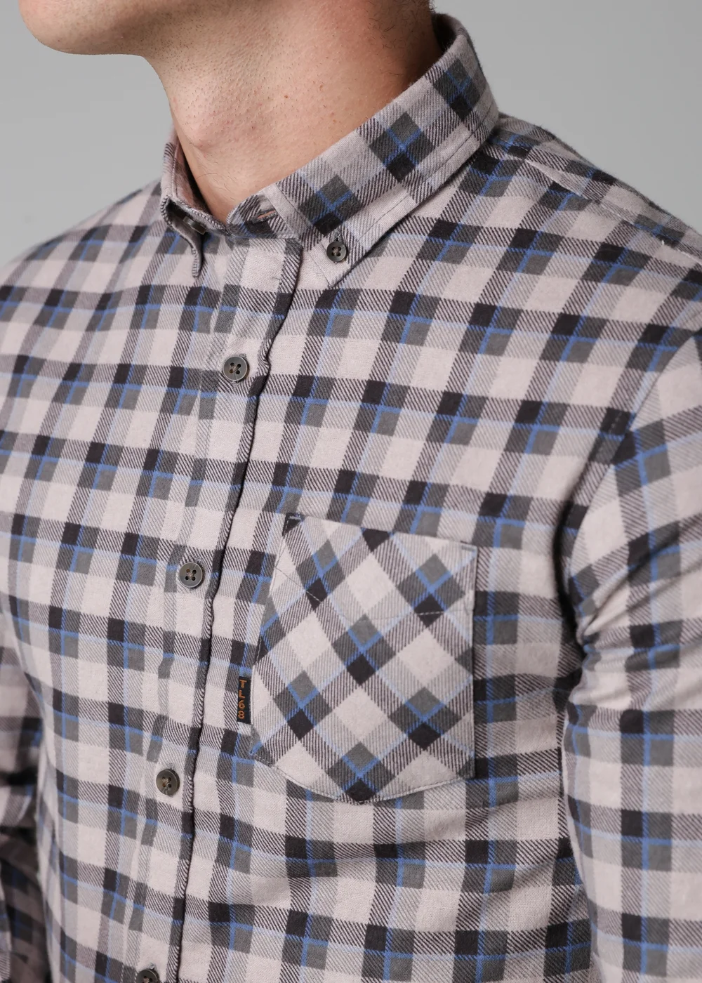 Tokyo Laundry Grey Cotton Printed Long Sleeve Shirt - 2XL Image 3