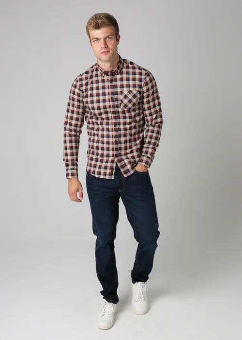 Tokyo Laundry Burgundy Cotton Printed Long Sleeve Shirt - Large Image 4