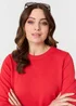 Izabel London Red Textured Soft Knit Long Sleeve Jumper - 8 Image 3