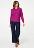 Izabel London Orchid Textured Long Sleeve Knitted Jumper - M/L Image 4