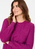 Izabel London Orchid Textured Long Sleeve Knitted Jumper - M/L Image 3