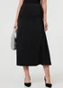 Izabel London Black Diamante Detail High Waist Midi Skirt - 16 Image 3