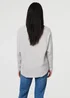 Izabel London Grey Heart Print Batwing Sleeve Jumper - M/L Image 2
