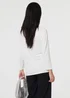 Izabel London White Sparkly Embellished Long Sleeve Top - M Image 2