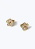 Muse Gold Flower Stud Earrings - One Size Image 2