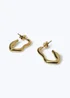 Muse Gold Wavy Earrings - One Size Image 2
