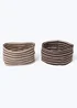 Muse 2 Pack Brown Stripe Ribbed Headbands - One Size Image 2
