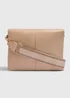 Taupe Triple Compartment Crossbody Bag - One Size Image 1