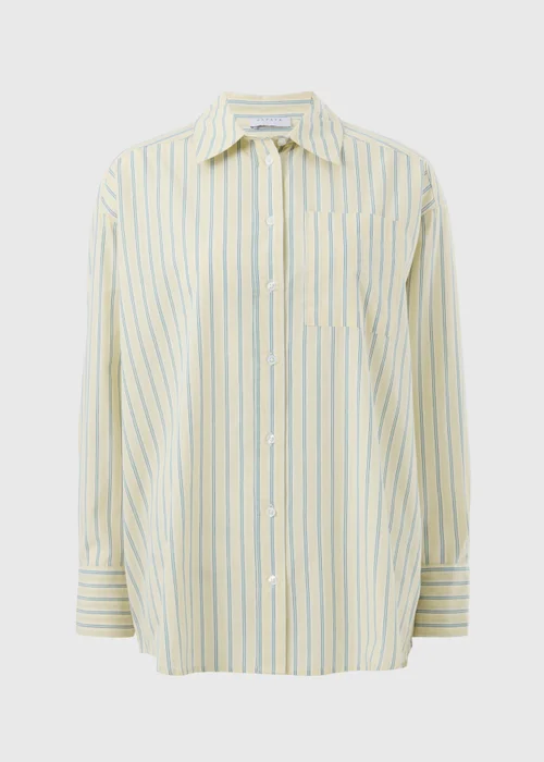Yellow Poplin Stripe Shirt - Size 8 Image 4