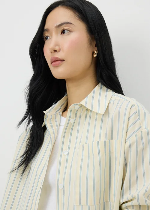 Yellow Poplin Stripe Shirt - Size 8 Image 3