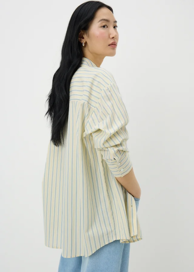 Yellow Poplin Stripe Shirt