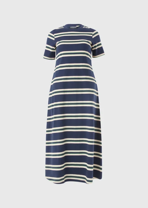 Navy Striped T-Shirt Dress - 8 Image 4