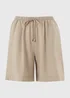 Camel Tie Waist Shorts - 8 Image 3