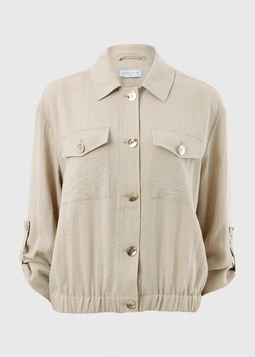 Oatmeal Soft Utility Co Ord Jacket - 22 Image 4