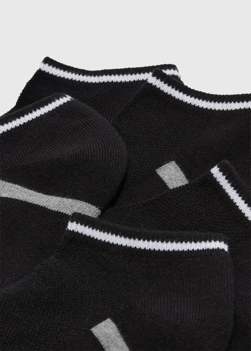 5 Pack Black Athletic Trainer Socks - Sizes 6 - 8.5 Image 2