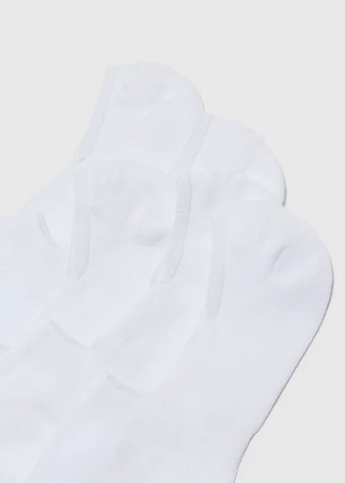 5 Pack White Invisible Trainer Socks - Sizes 6 - 8.5 Image 2