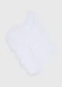 5 Pack White Invisible Trainer Socks - Sizes 6 - 8.5 Image 1