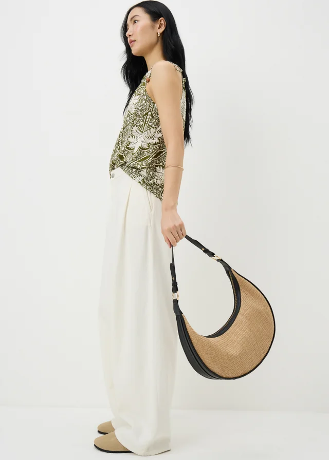 Natural Straw Shoulder Bag