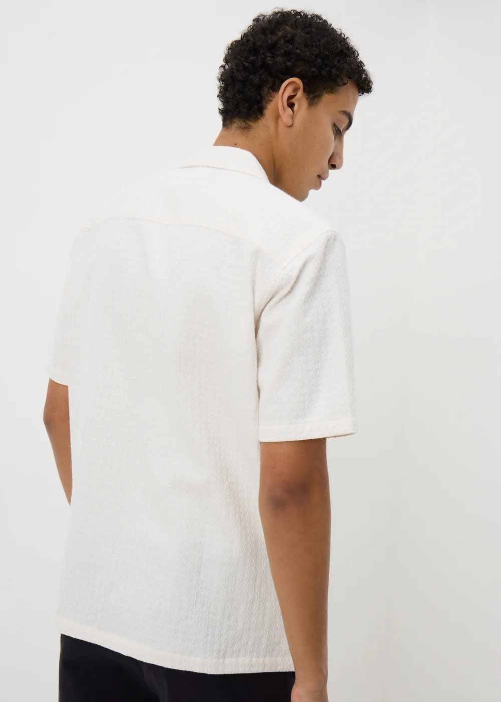Ecru Textured Shirt - S Image 3