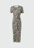 Brown Leopard Print Belted Supersoft Midi Dress - Size 10 Image 4