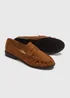 Tan Faux Suede Loafers - Size 3 Image 2