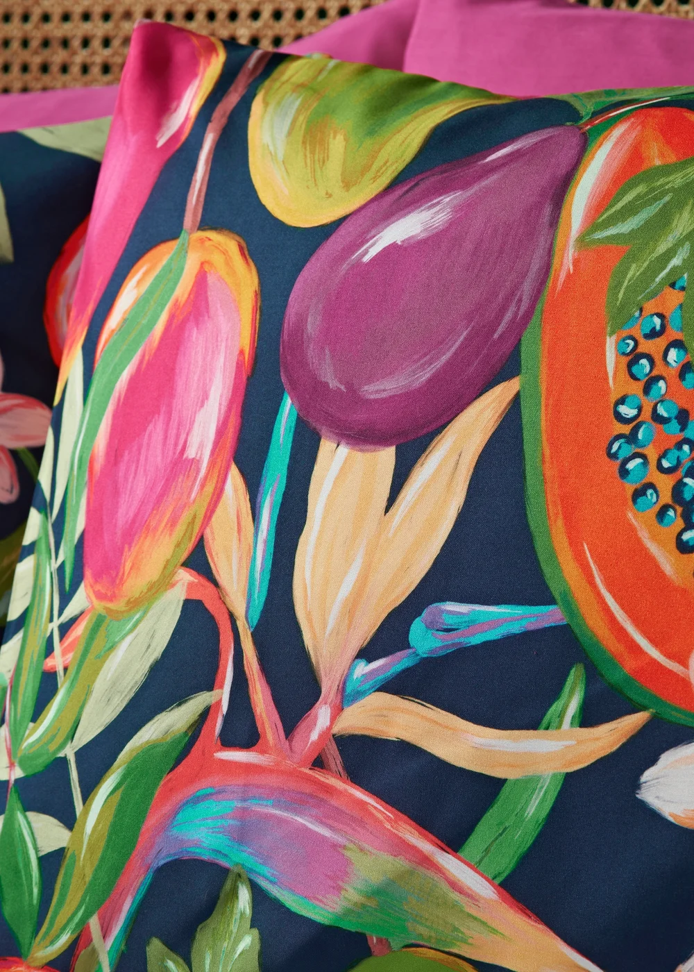 Multicolour Tropical Fruits Duvet Set - Single Image 2