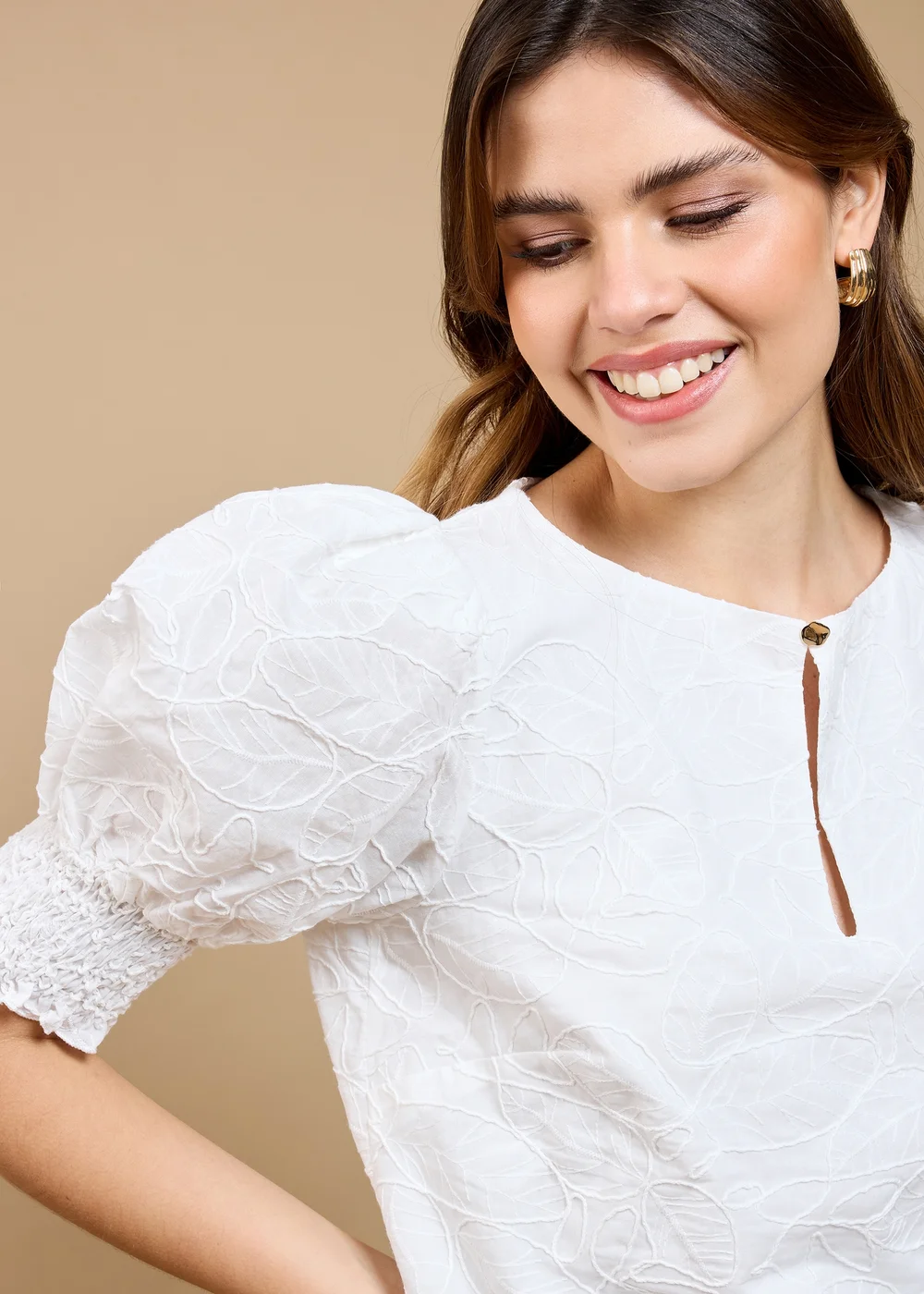 Little Mistress White Embroidered Top by Vicky Pattison - 8 Image 3