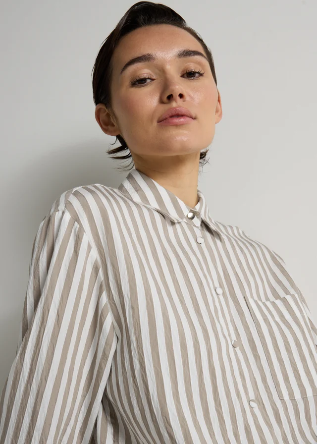 Et Vous Beige Stripe Shirt