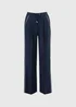 Et Vous Navy Side Stripe Trousers - Size 08 29 leg Image 4