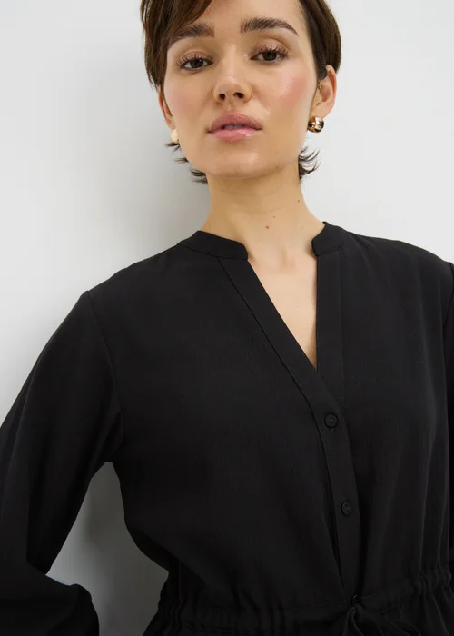 Black Clipper Tie Waist Shirt - Size 8 Image 3