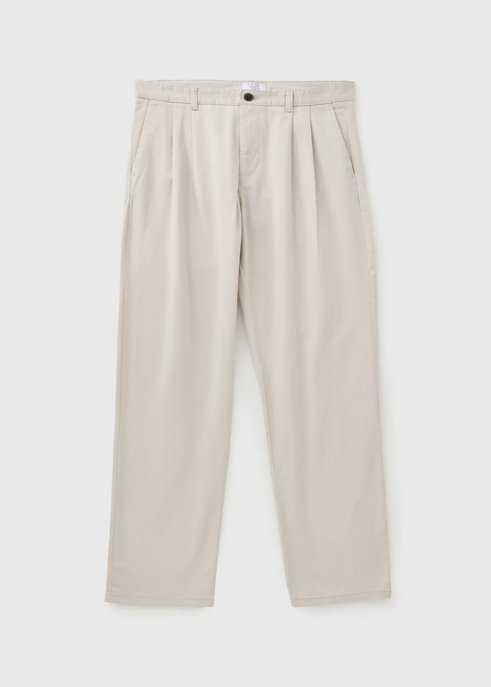 Ecru Pleated Chinos - 30 R Image 4
