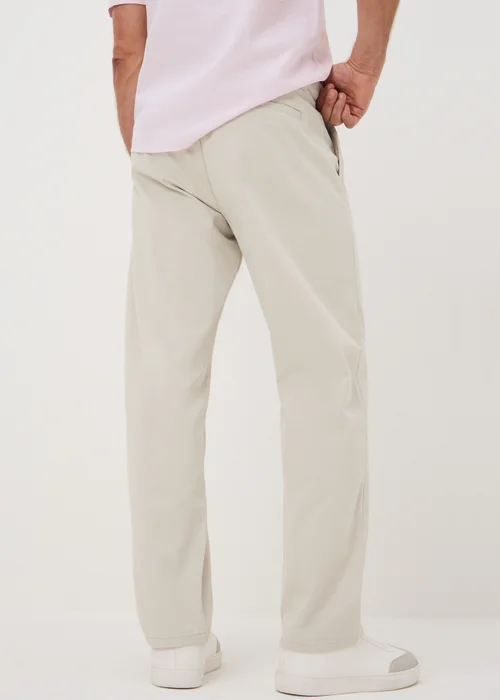 Ecru Pleated Chinos - 30 R Image 3