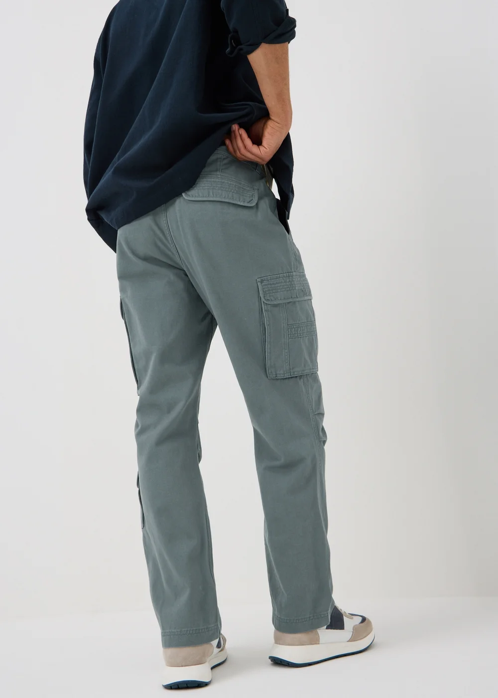 Slate Loose Fit Cargo Trousers - 32 L Image 2