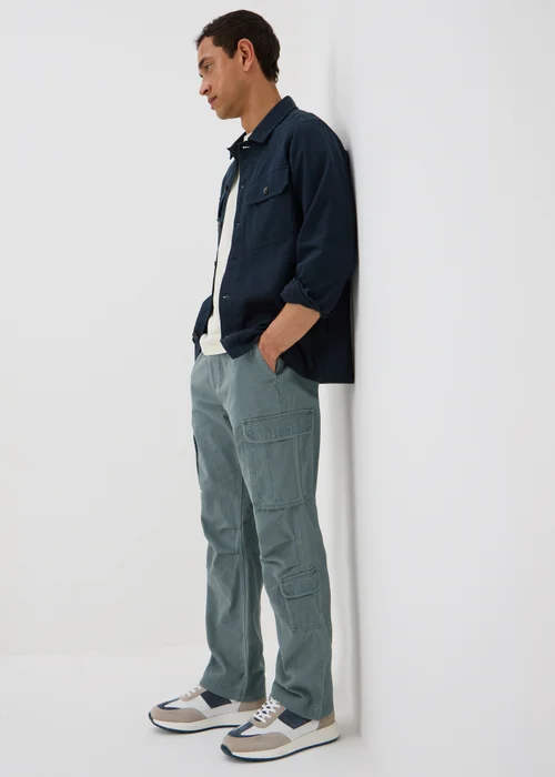 Slate Loose Fit Cargo Trousers - 32 L Image 1