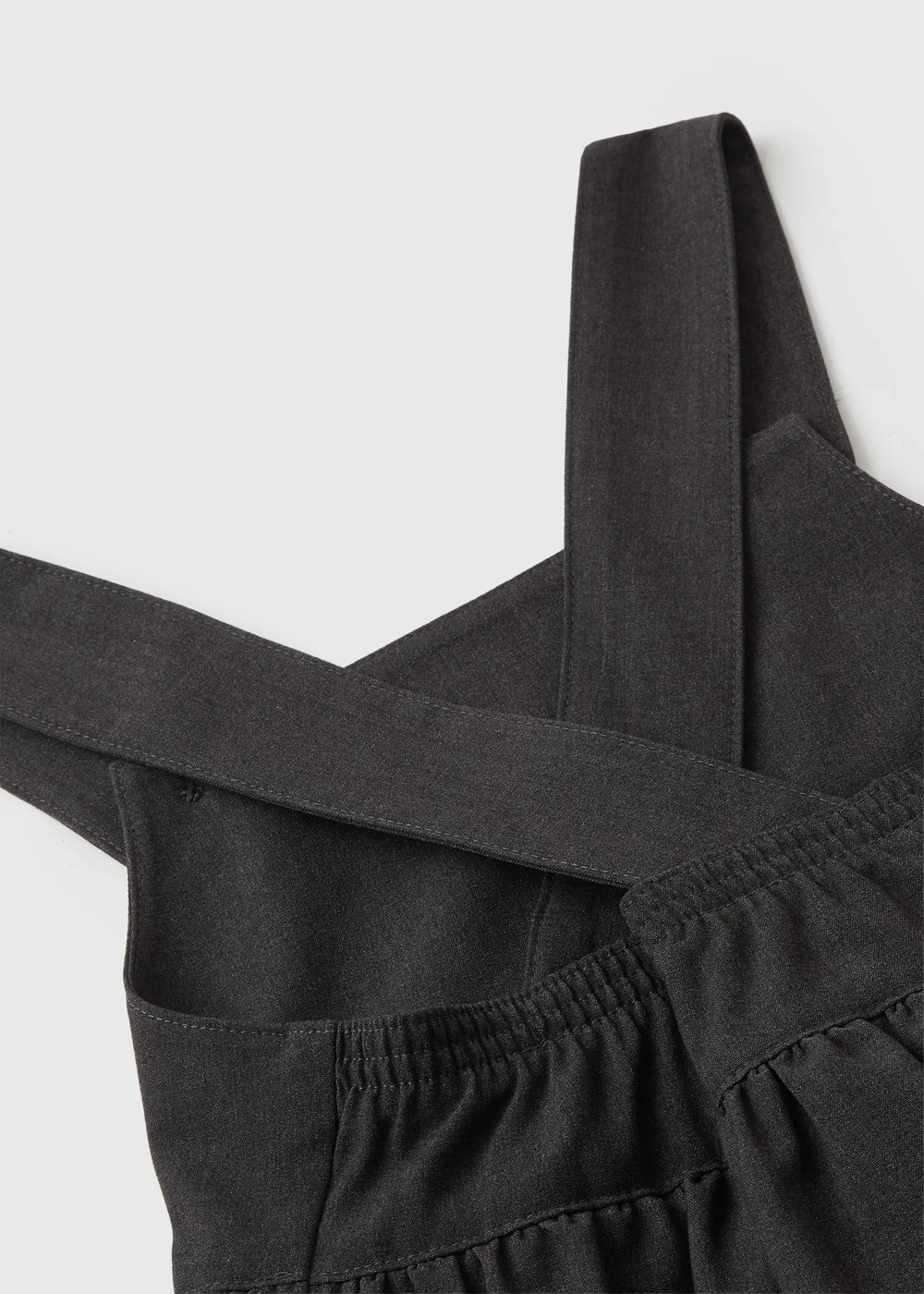 Girls Grey Bow Pocket Pinafore Dress (4-9yrs) - Age 4 Years Image 2